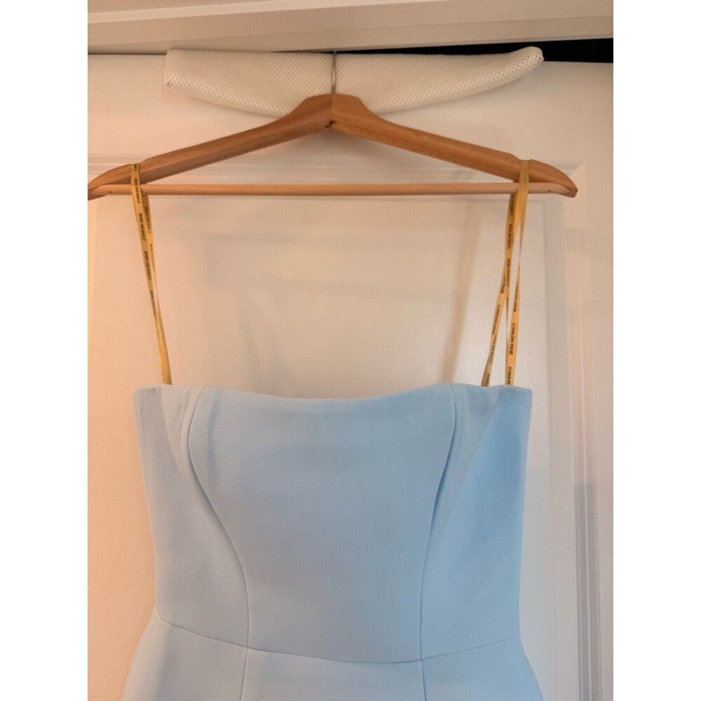 NEW BRONX AND BANCO Harper Strapless Powder Blue Gown with Appliqué, wedding - Picture 6 of 16